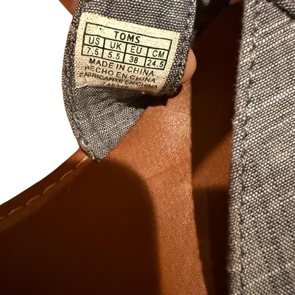 Toms Zoe Denim and Leather Sandals Size 7.5 EUC - Picture 7 of 8